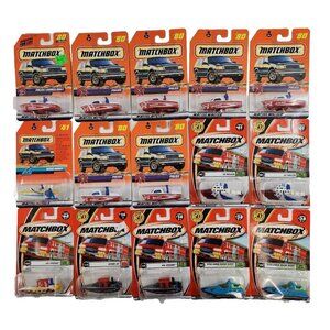 Matchbox Police Boat Sea Speeder Ice Breaker Diecast Vehicles Lot of 15 MOC